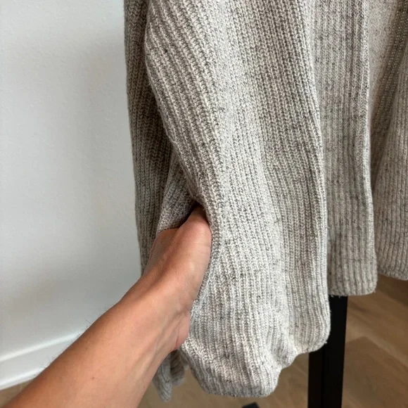 Everlane Open Front Cardigan Twisted Merino Wool Blend, Oatmeal, Women's Size XS - Picture 5 of 10